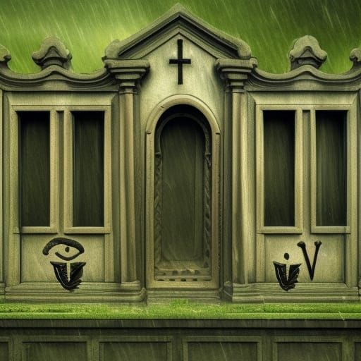 Ossuary cemetery segmented shelves