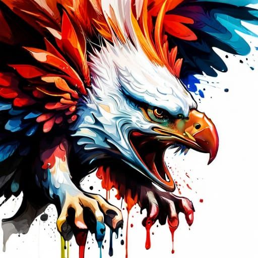detail fight  EAGLE VS big SANKE !!!,Hyper realistic cartoon...