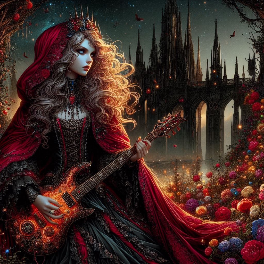 Little red guitarrist