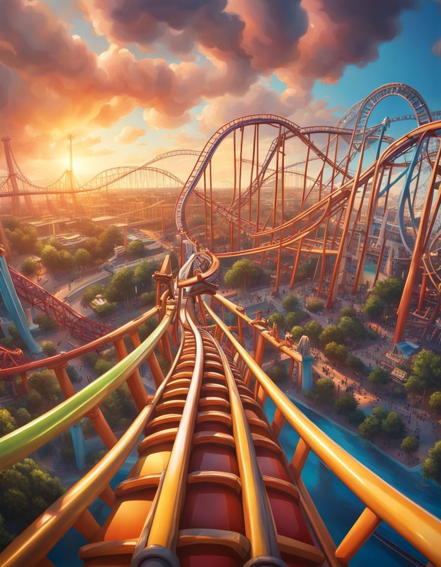 Stand on top of a roller coaster