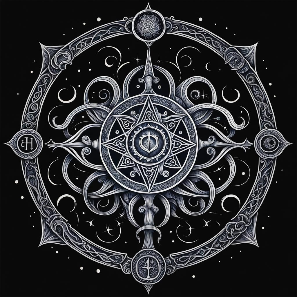 Beauty Sigil symbol design eldritch occult horror beautiful ethereal ...