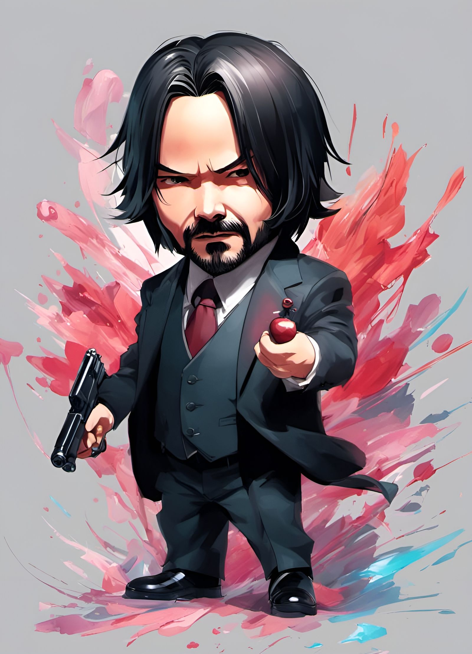 Chibi John Wick - AI Generated Artwork - NightCafe Creator