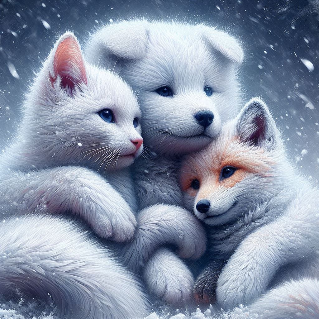 We have to stick together for warmth tonight or else we won't make it :(