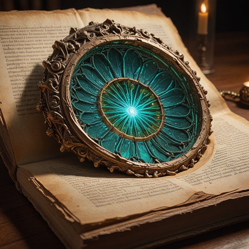 Science fantasy concept art. Medium shot. Ancient, mysteriou...