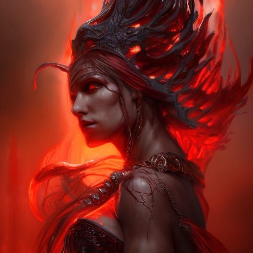 Fire Sorceress - AI Generated Artwork - NightCafe Creator