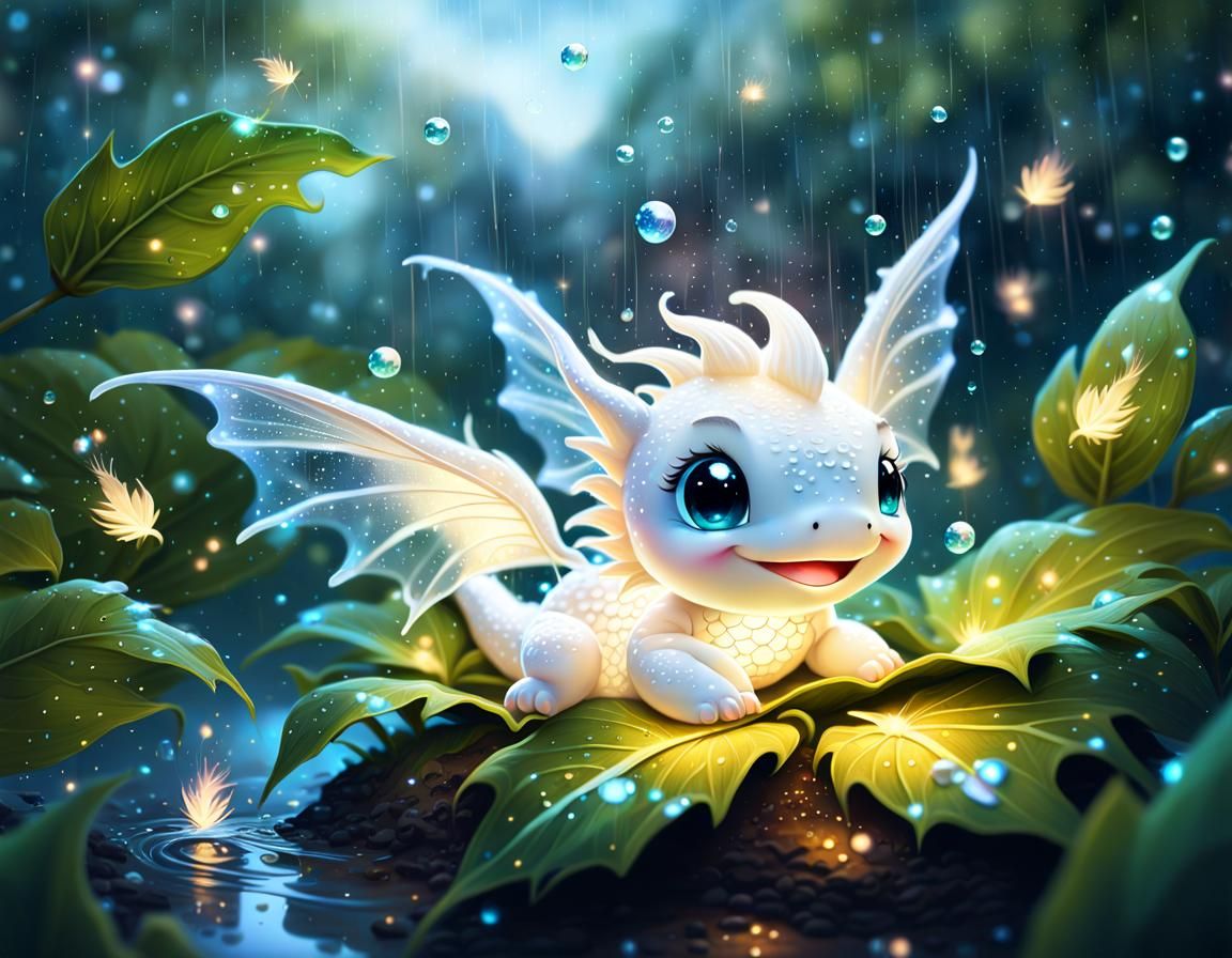 Little Fairy Dragon in the Rain 6
