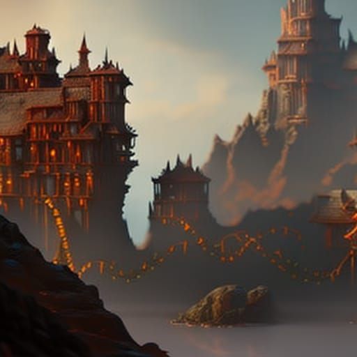 Detailed Dragon Fantasy Concept Art in 8K