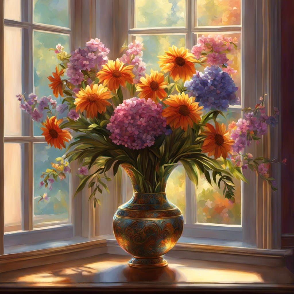 Beautiful flowers in a vase