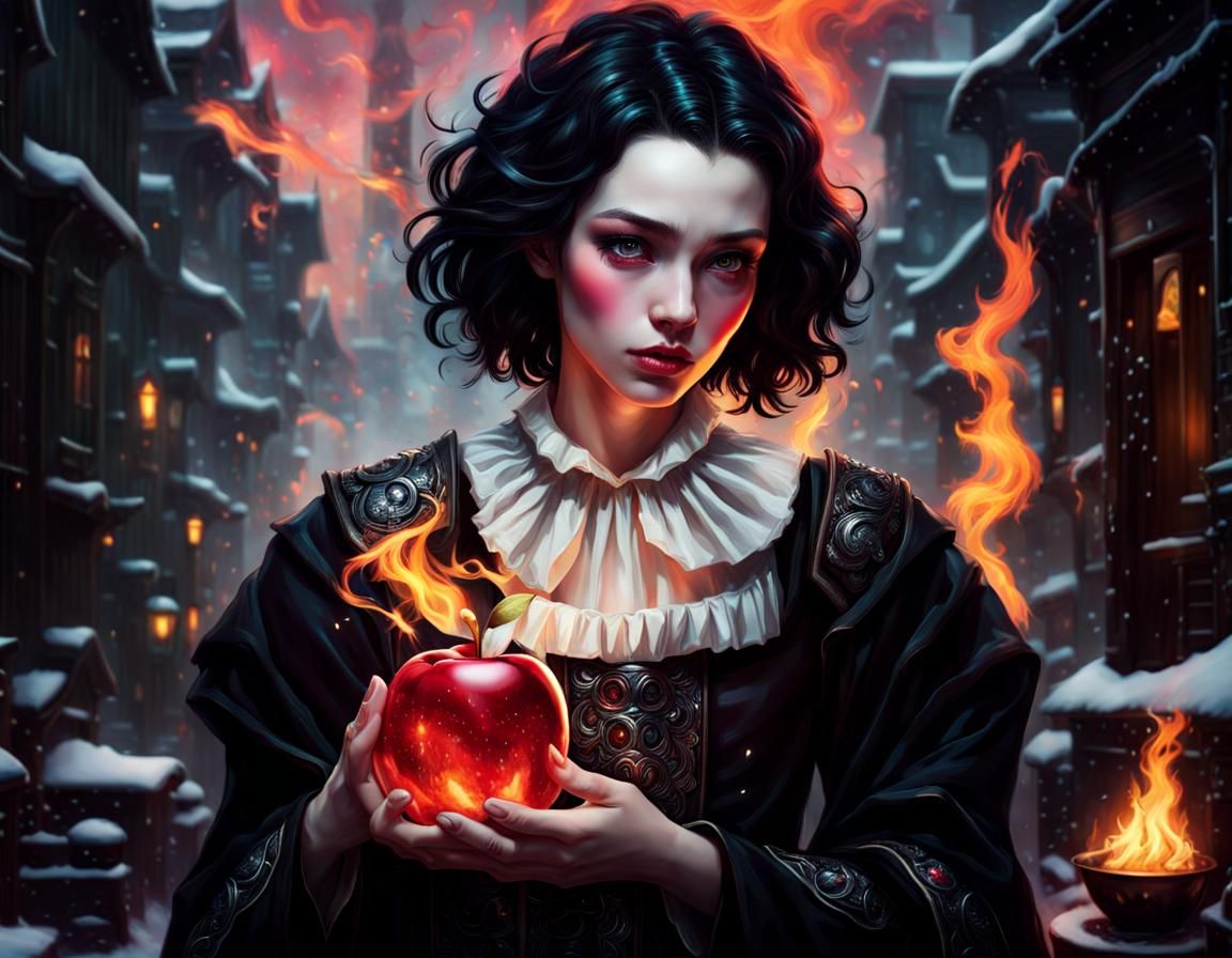 Snow White with a Flaming Apple