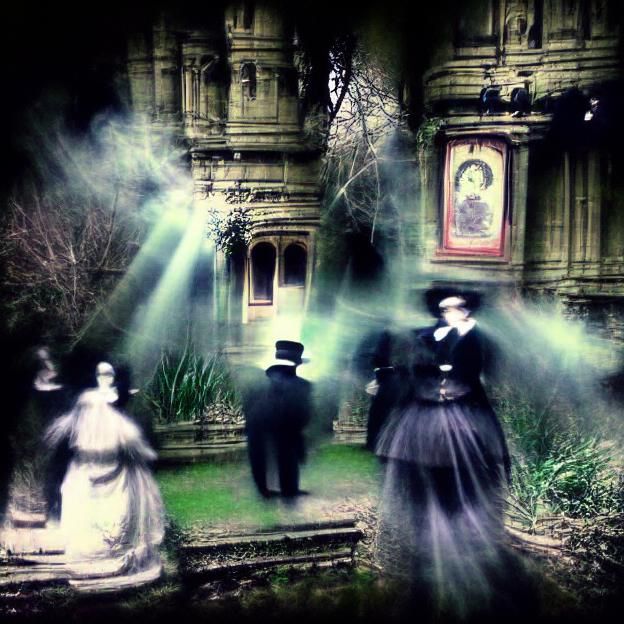 victorian mysticism, a haunted gathering of ghosts, film noi...