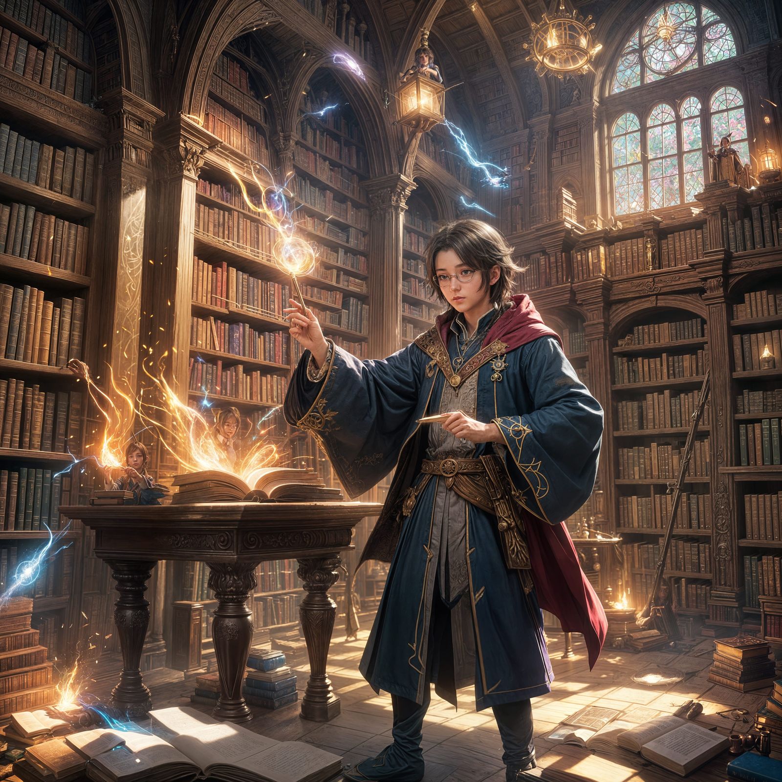  spells in a magical library.  by @undefined