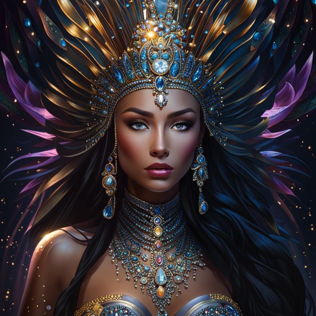 Woman Glittery