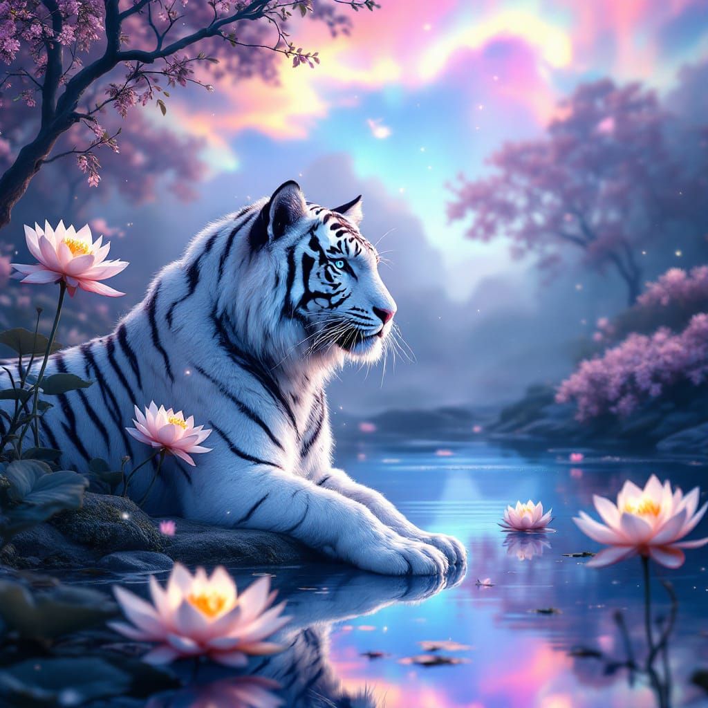 White tiger lotus