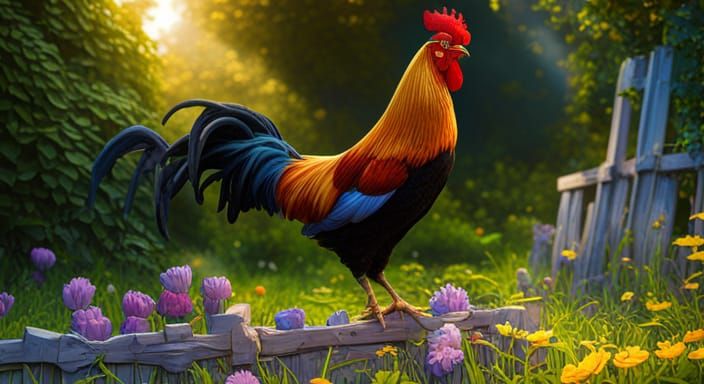 The Beautiful Rooster  by @KawaiiKat