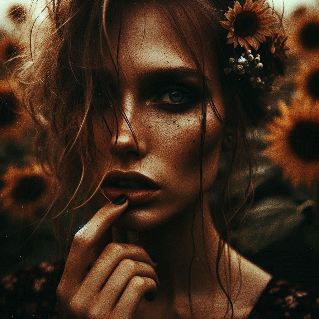Portrait in the Sunflowerfield