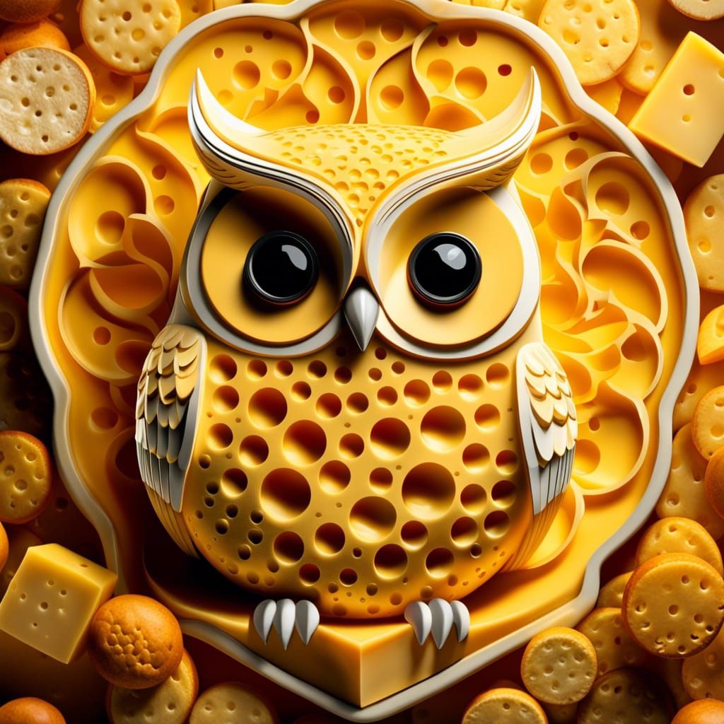 Cheese Owl  by @KookyChristy