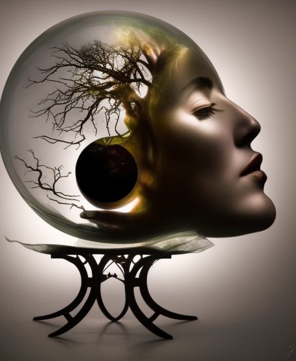 Surreal Cosmic Paradox with Venetian Glass