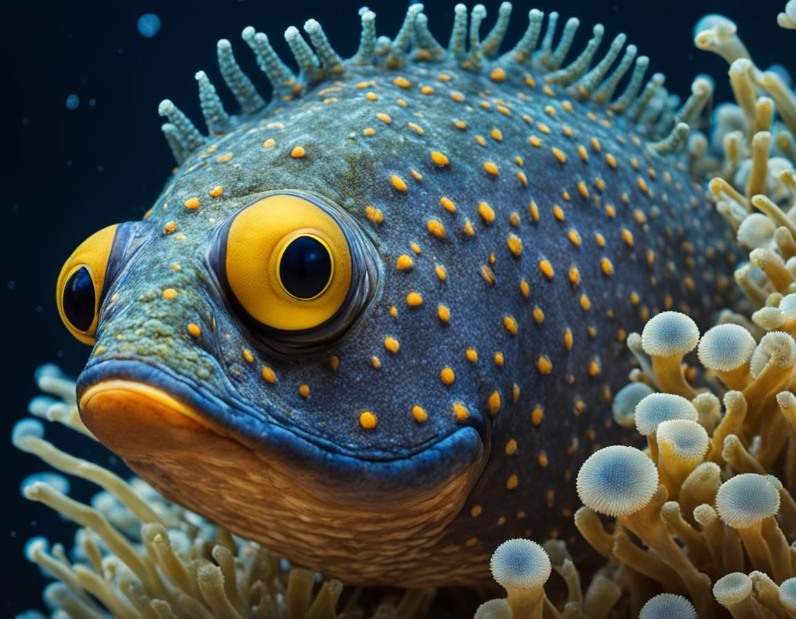 Macro Jellyfish in National Geographic Pixar Style