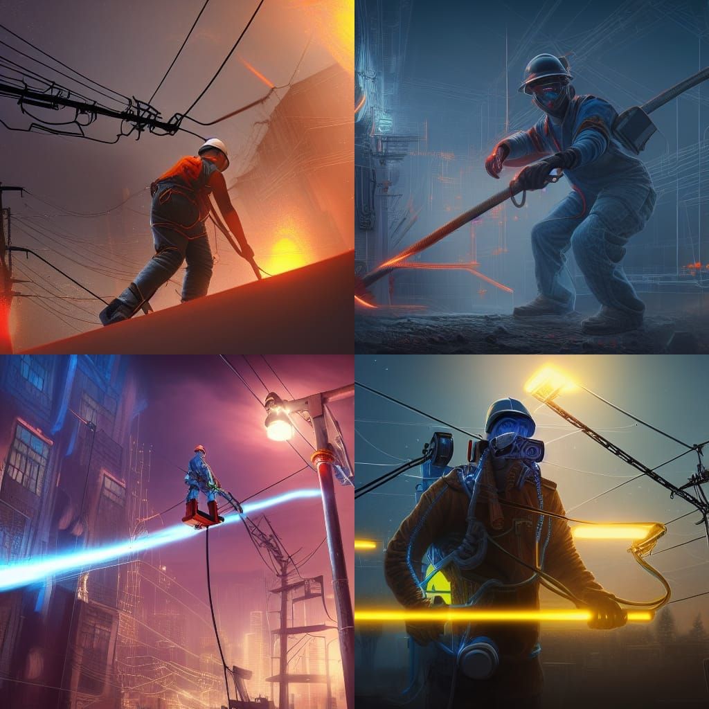 Electric line worker