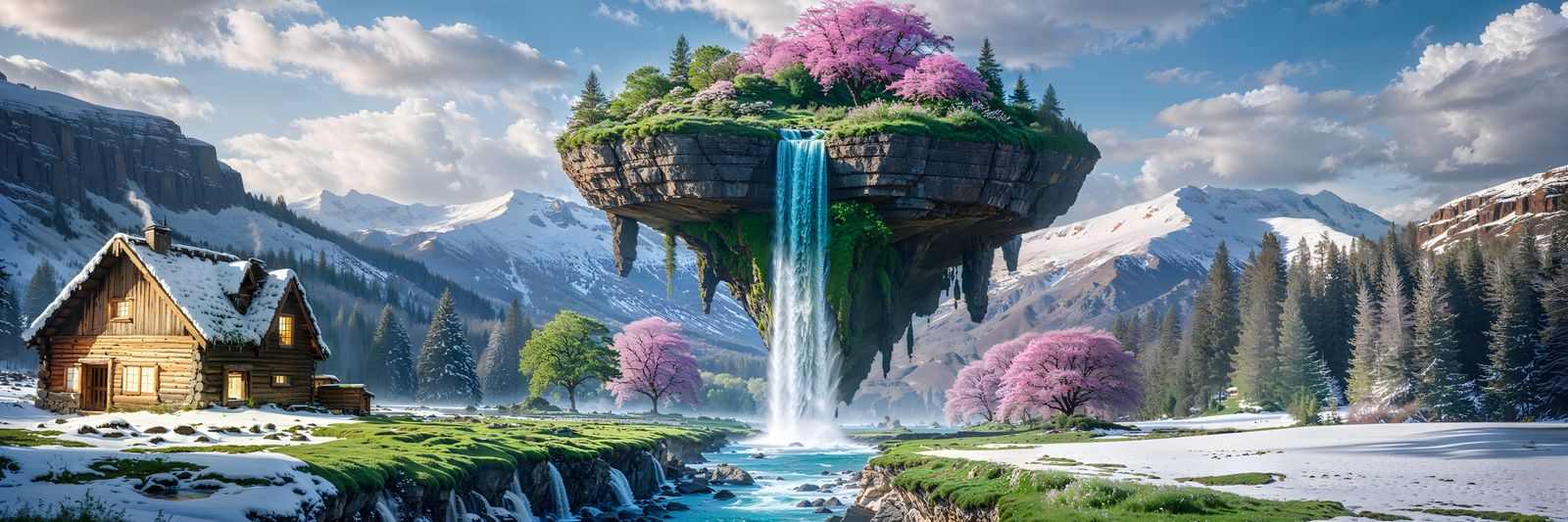 Spring Arrives on a Flying Island