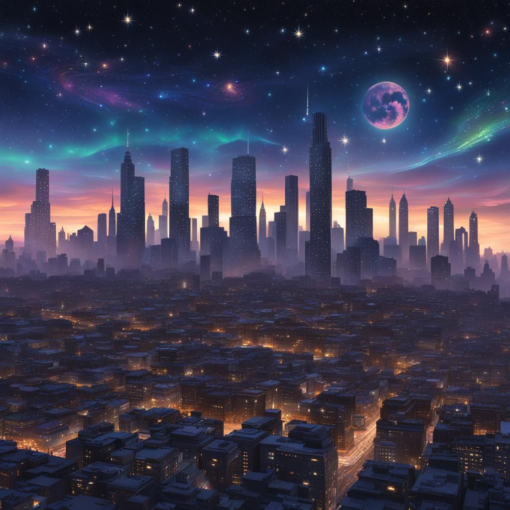 City Skyline - AI Generated Artwork - NightCafe Creator