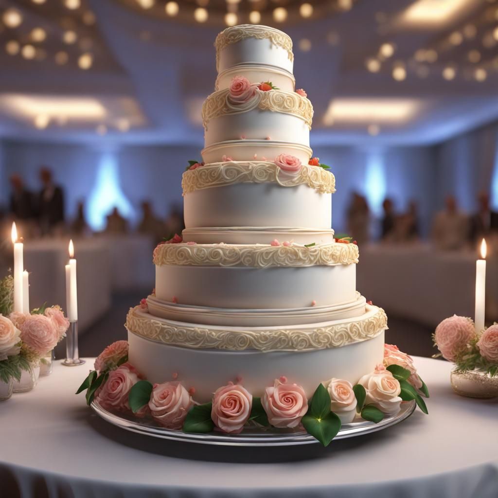 Wedding cake!! - AI Generated Artwork - NightCafe Creator