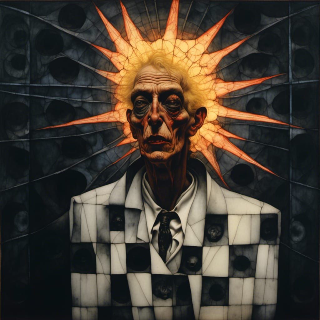 Psychic Vampire Drawing in Watercolor and Ink