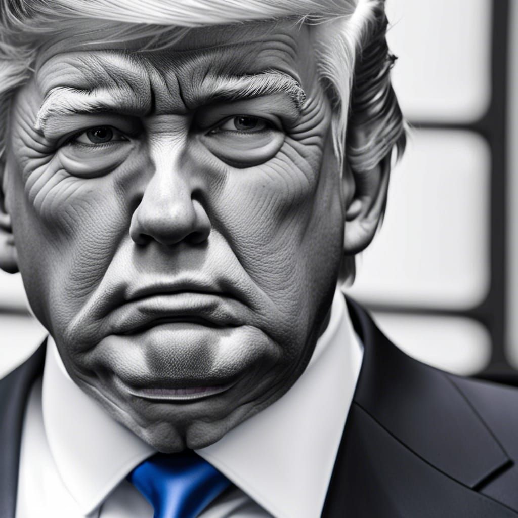 Donald Trump artistic mugshot - AI Generated Artwork - NightCafe Creator