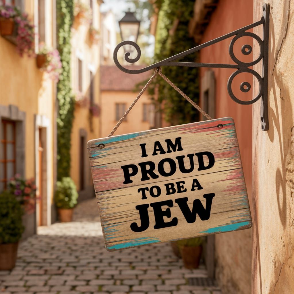 Proud to be Jewish Sign in Old Town