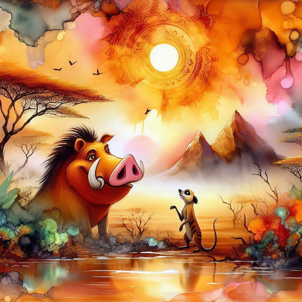 I bet you know who we are?? of course!!! It's Timon & Pumbaa...