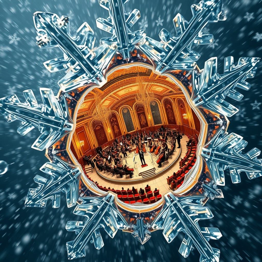 Concert on a snowflake   by @James The Flame Sorcerer