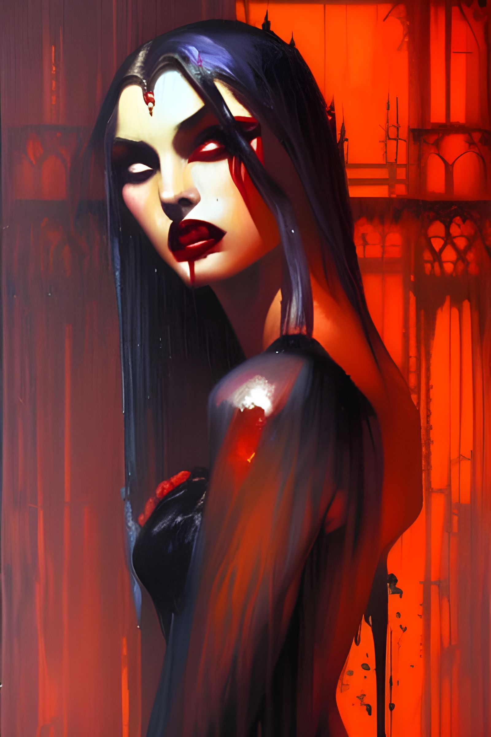 Vampire Seductress #26 - AI Generated Artwork - NightCafe Creator