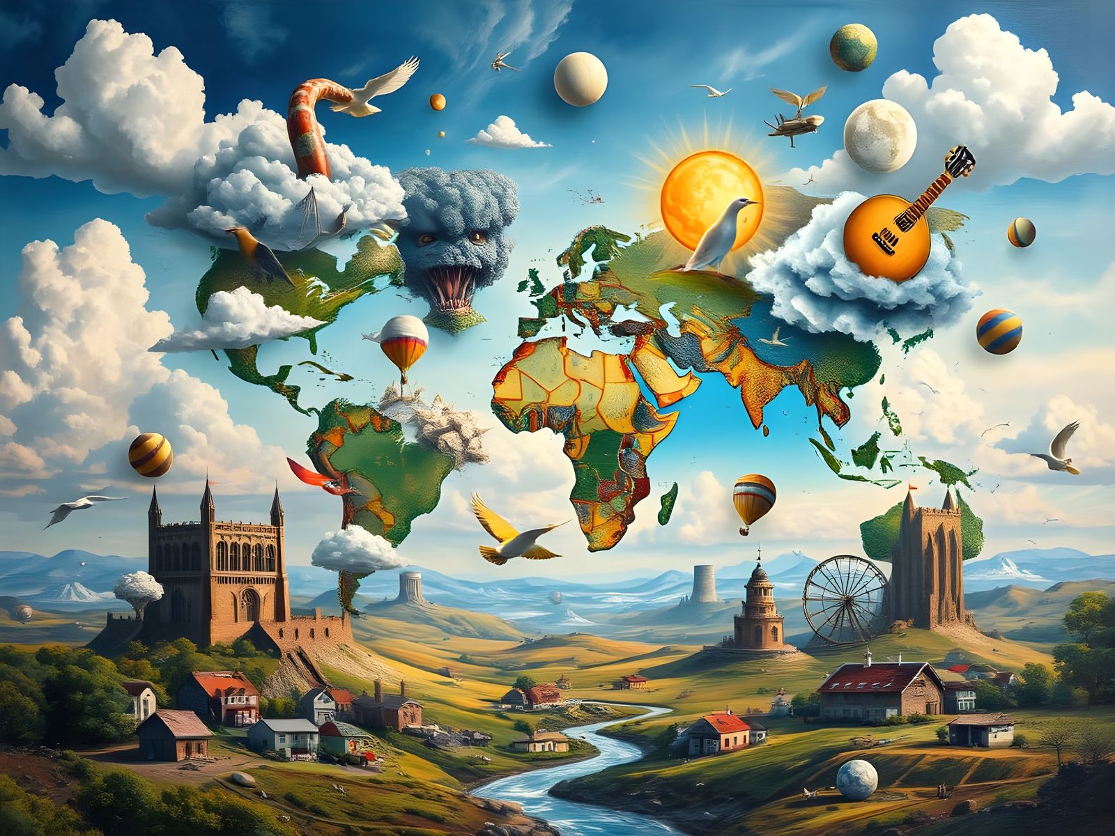 Global Odyssey in Digital Dreamscapes