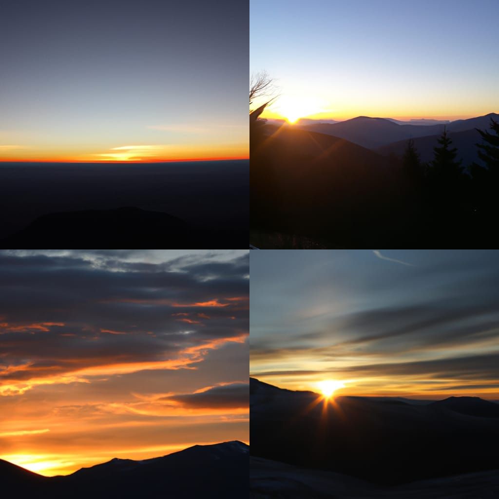 Sunrise over the mountains