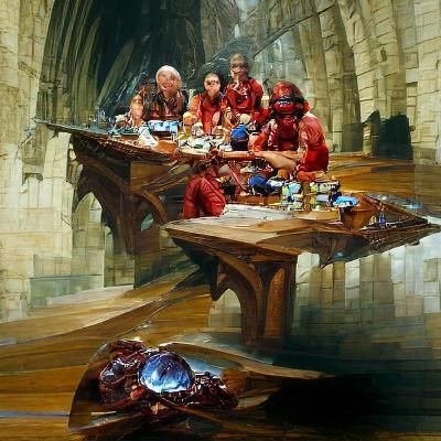 The last supper but it's dungeons and dragons themed