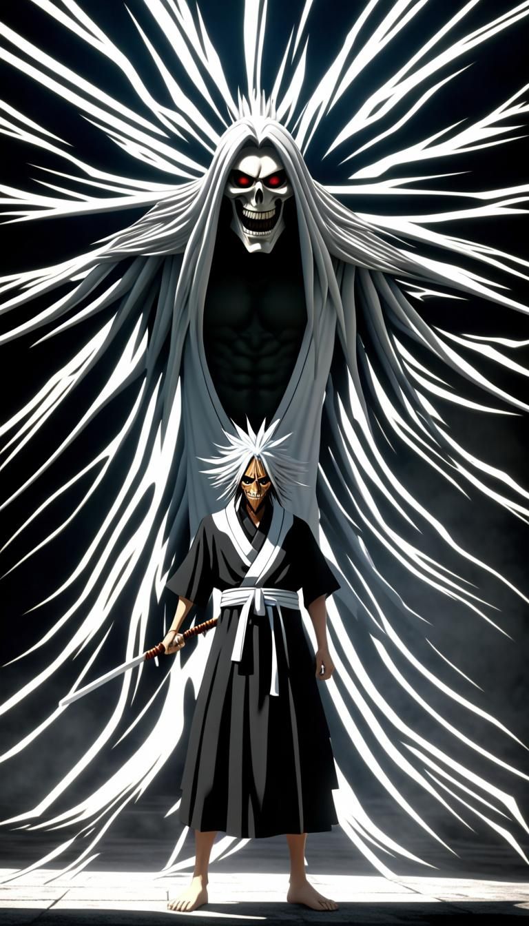 Detailed Anime Bleach Character in Manga Style