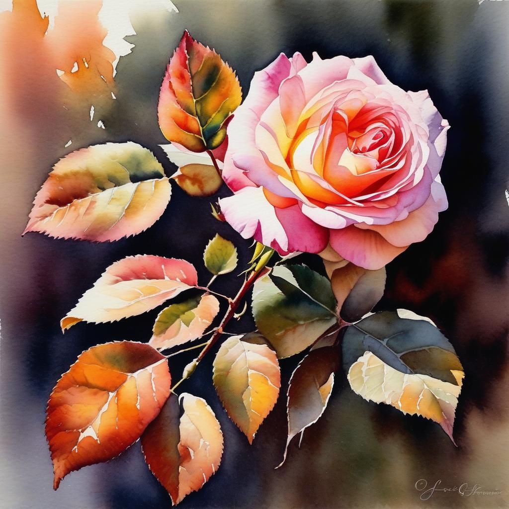  fading rose  by @Staircase Flash