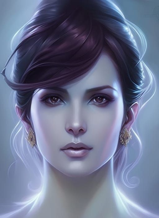 Fantasy Portrait in Art Nouveau Style