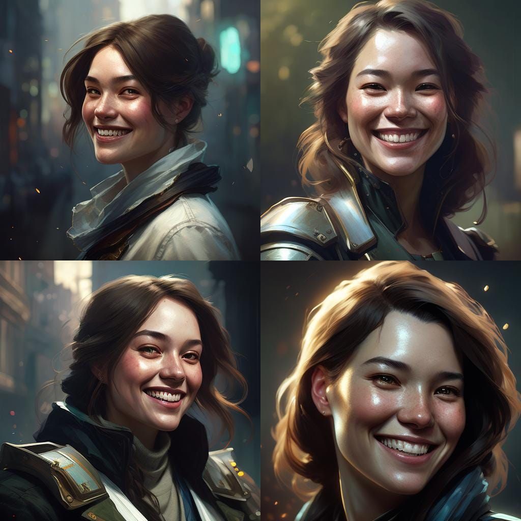 Beautiful woman smiling at you