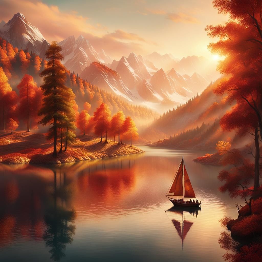 Autumn sunset dream  by @Sorcerer 