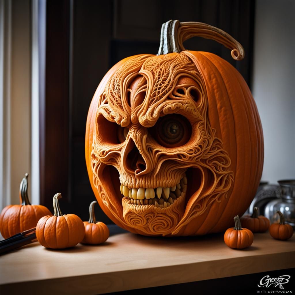 Scary Pumpkin Face  by @Sunny