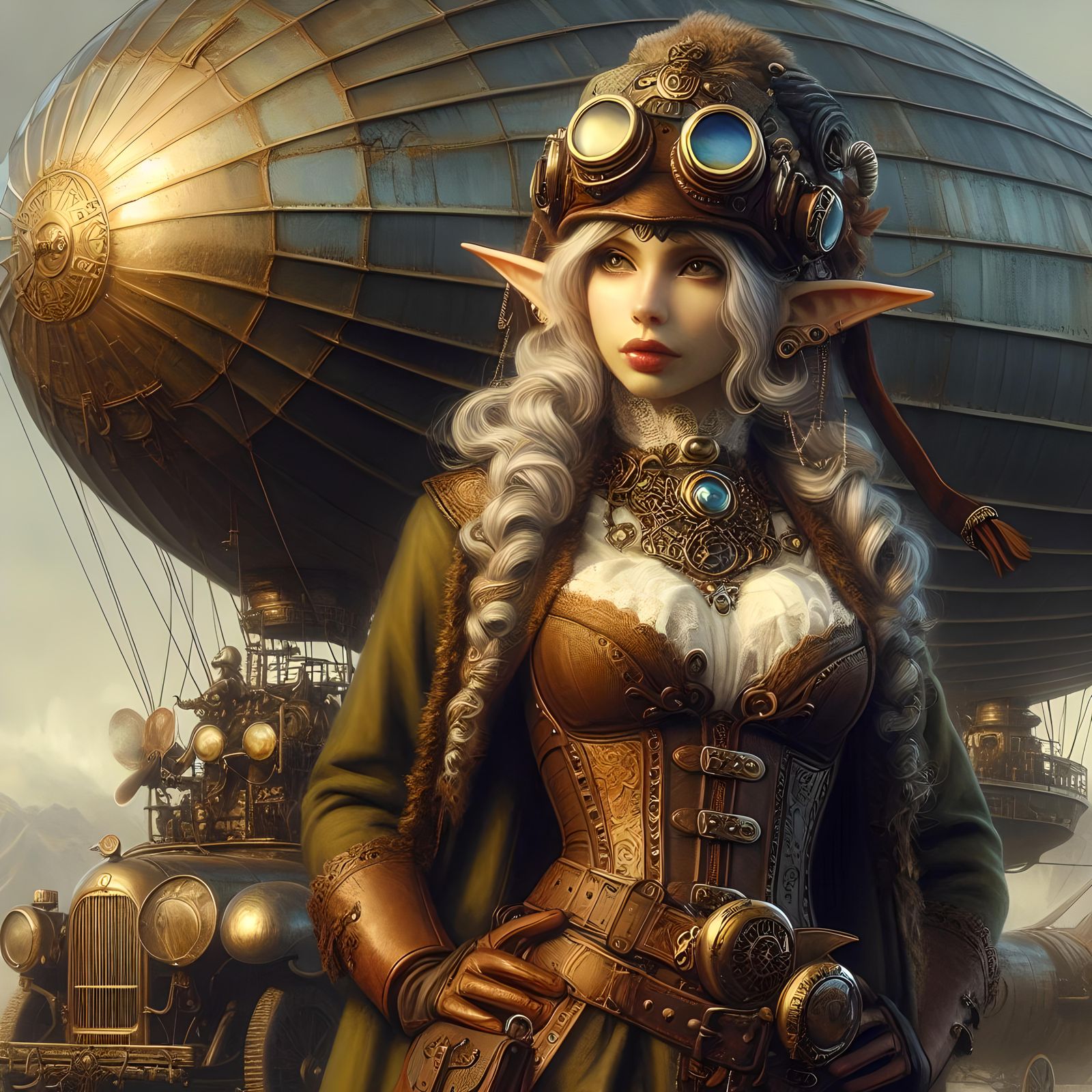 Steampunk Elf Blimp Pilot #2