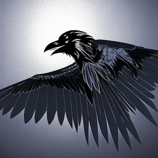 SDXL Ink Splash Raven