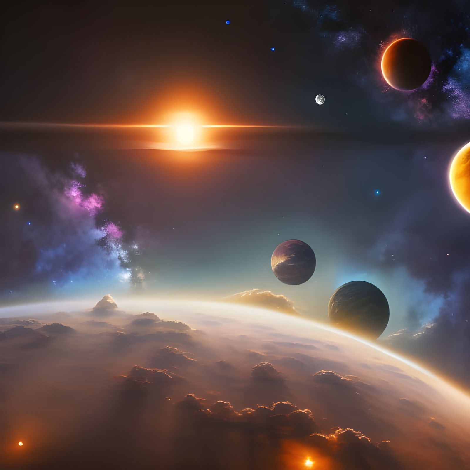 Distant Planets - AI Generated Artwork - NightCafe Creator