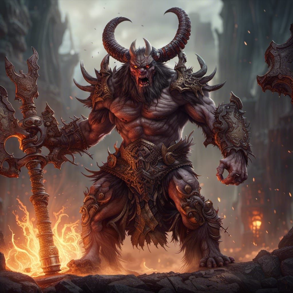 Ancient Demon Berserker - Ai Generated Artwork - Nightcafe Creator