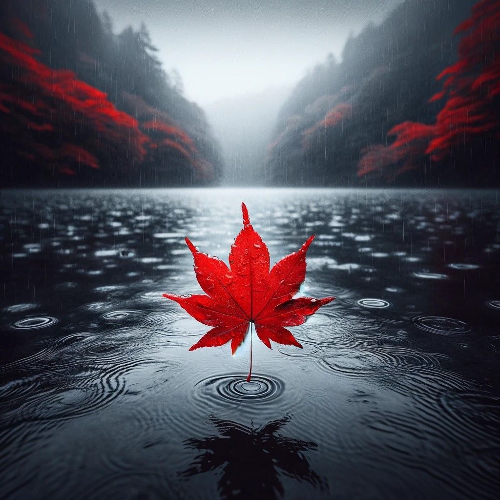 Rainy Day Maple Leaf