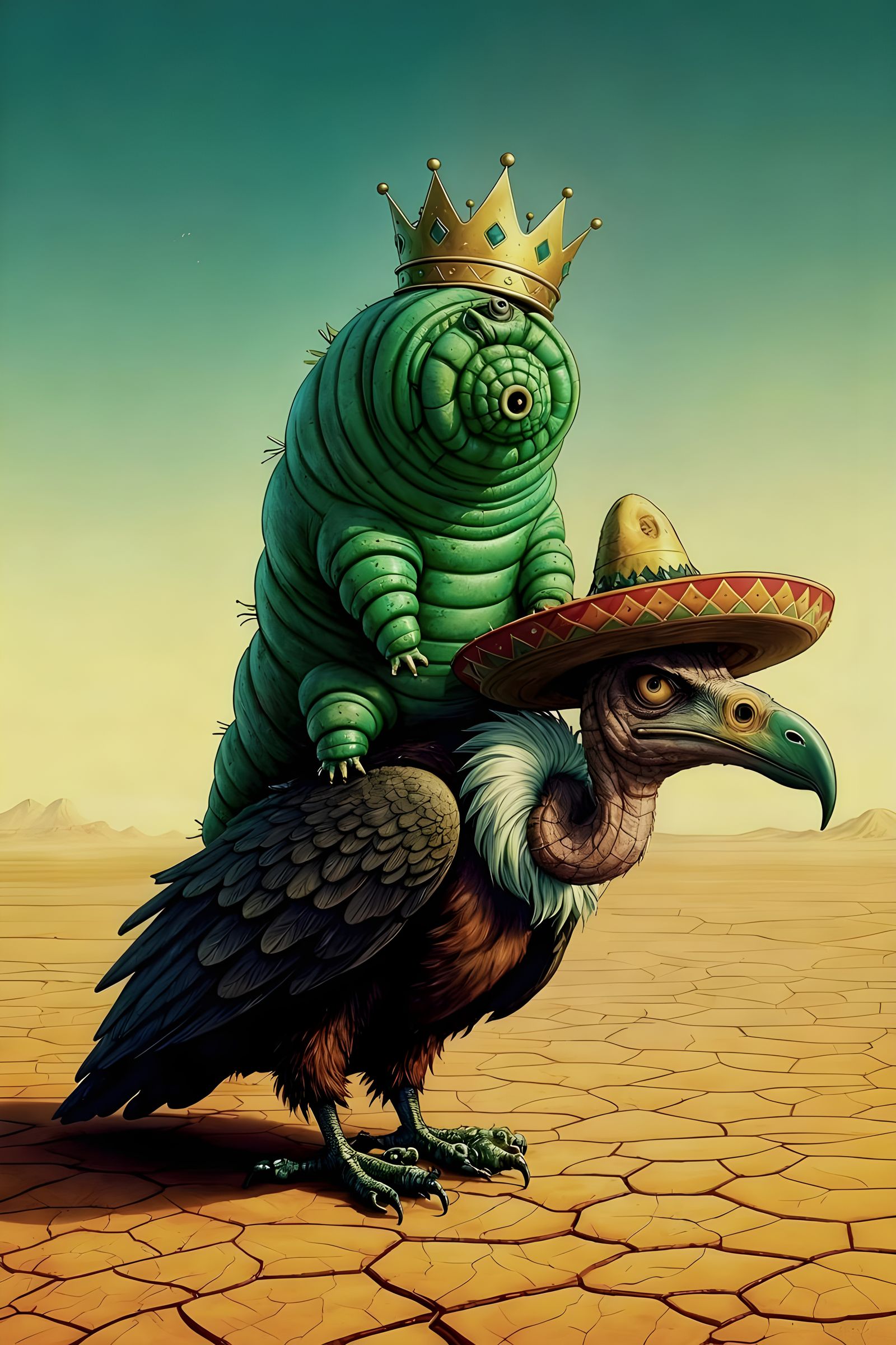 “Absurd - Laurel Tardigrade and Hardy Mexican Vulture”  by @GRK_Astronomer