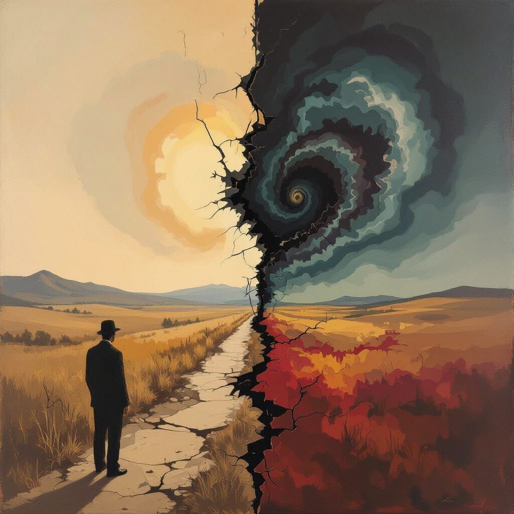 Here's a description of an "anti-MAGA masterpiece" as a painting:

**Title:** *The Fractured Canvas*

**Medium:** ...  by @undefined