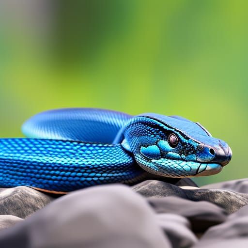 blue python - AI Generated Artwork - NightCafe Creator