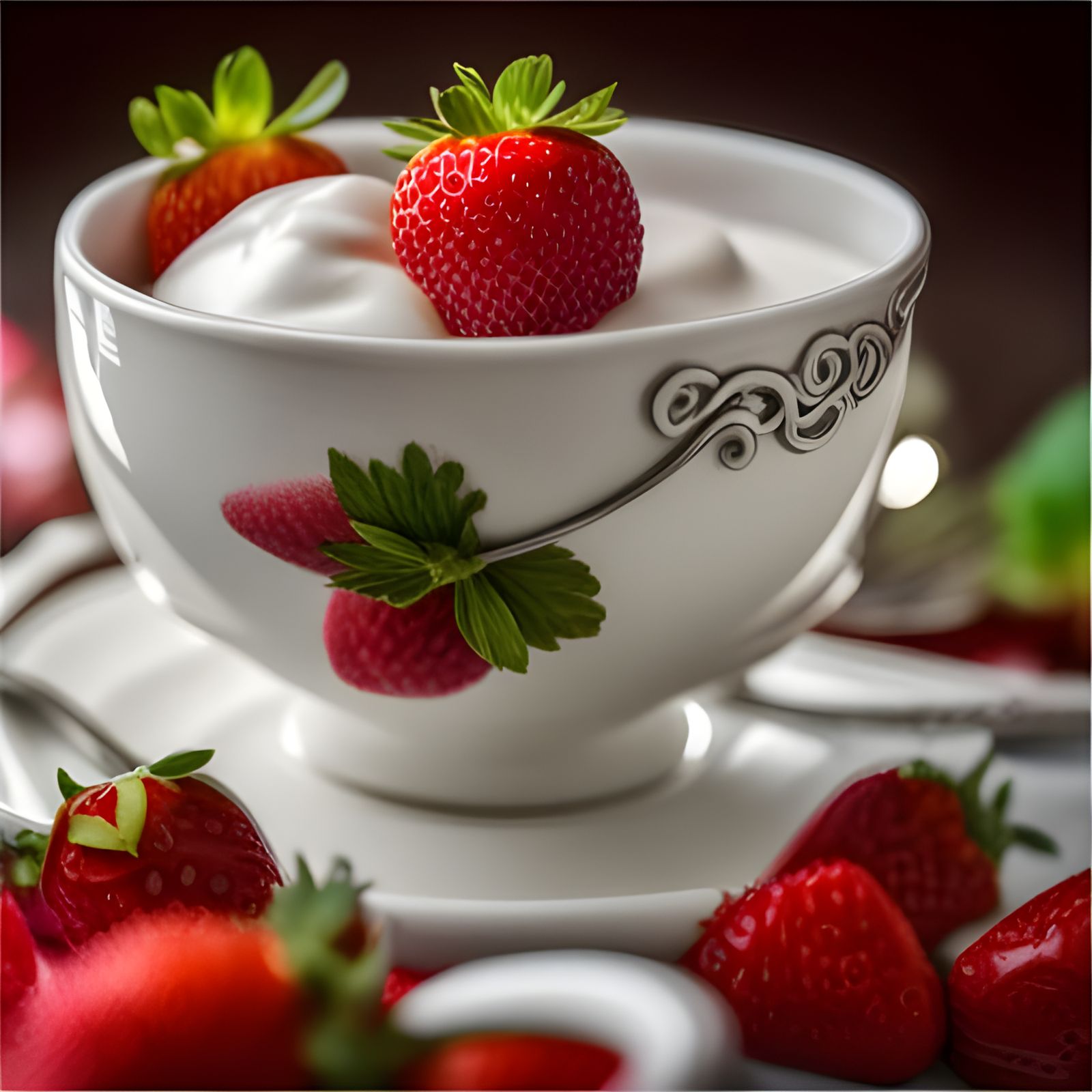 Strawberries and Cream  by @Mikoshi